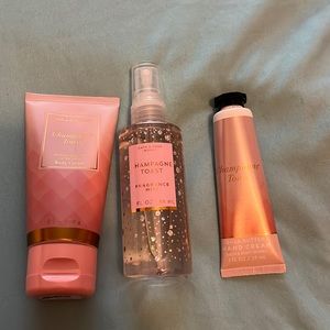 Bath & Body Works Champagne Toast 3 Piece Travel Size